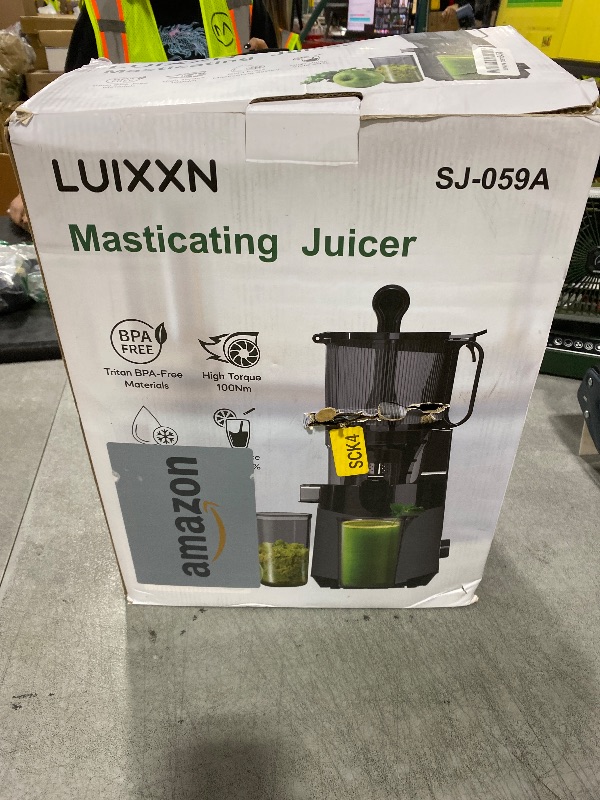 Photo 1 of Cold Press Juicer, 5.3" Wide Feed Chute Juice Extractor Machine with 400W, High Juice Yield, Slow Masticating Juicer for Whole Vegetables & Fruits, Deep Grey