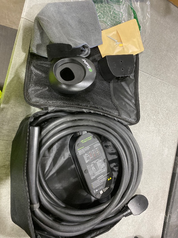 Photo 1 of INFGO Fast Tesla Charger Level 2 25FT- 40A Portable Mobile EV Charger for Tesla, Wireless Control with 240V NEMA 14-50 Plug ETL Listed, NACS Connector,Home Wall Charger for Tesla Model Y/3/S/X