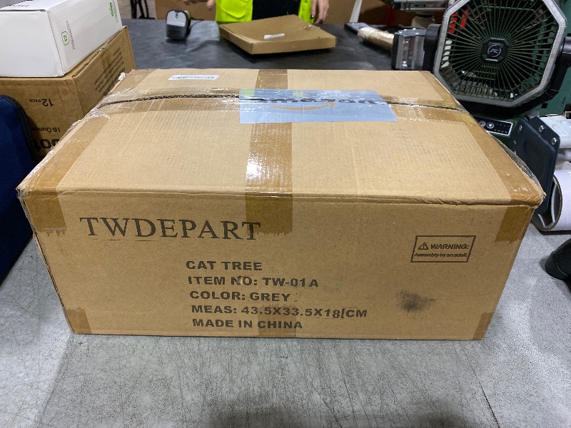 Photo 1 of TINWEIUS 42.5'' Cat Tree for Indor Cats, Multifunctional Cat Tower with Cozy Condo, Perches, Scratching Posts and Hammock, Grey…