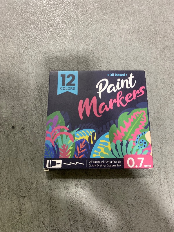 Photo 1 of DAPAWIN Permanent Oil Based Paint Markers: Fine Point Oil Paint Pen, 12 Colors Fine Tip Waterproof Marker Pen for Rock Painting, Mark Metal, Engineer Detail Work, Wood Craft, Christmas Gift, Porcelain