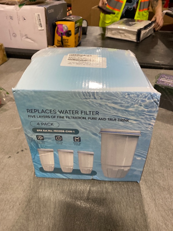 Photo 1 of Upgraded Water Filter Replacement Fit for Zero Pitcher and Dispenser ZR-001 ZR-004 ZP-006 ZR-017, Five-Stage Filter System, Effectively Reducing Lead, Chromium, and Contaminants, 4 Packs, By BOGDA