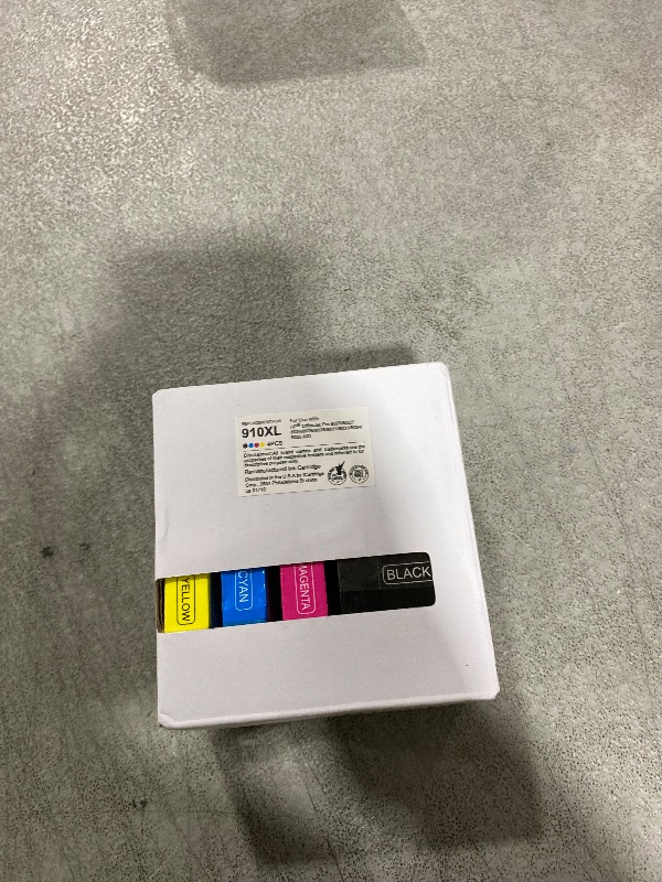 Photo 1 of PACITEK 910XL Ink Cartridges Combo Pack Replacement for HP 910XL 910 Ink Work with Officejet Pro 8010 8015 8020 8025 8030 8035 8028 8018 (B/M/C/Y,4-Pack)