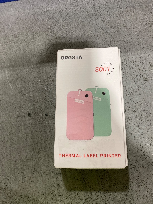 Photo 1 of ORGSTA S001 Label Maker Machine with Tape, Portable Bluetooth Label Maker for Home and Office Organization, Thermal Label Printer Mini Sticker Maker with Multiple Templates, Pink