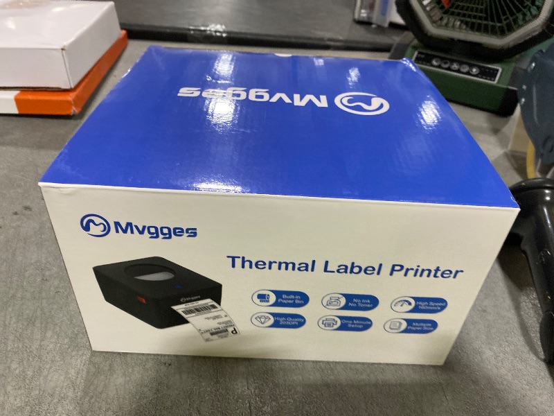 Photo 1 of Mvgges Shipping Label Printer Bluetooth, 4X6 Thermal Label Printer for Shipping Packages, Support Windows, Mac, iOS, Android, Used for Amazon, Ebay, UPS, USPS, Shopify