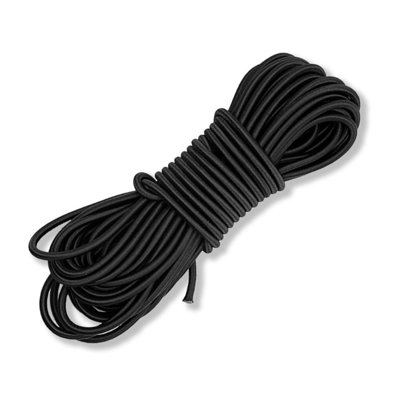 Photo 1 of PerkHomy 1/8" x 50' Bungee Shock Cord Rope Marine Grade Heavy Duty Polyester Bungie Elastic Stretch String for Kayak Strap Tarp Tie Down Canopy Boating Camping Tent Crafting Patio (Black)