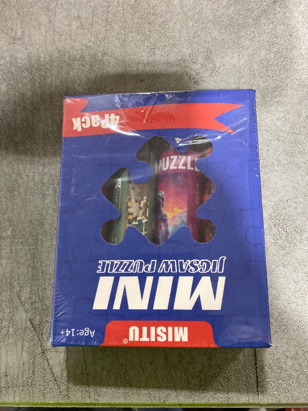 Photo 1 of MISITU Small Jigsaw Puzzles for Adults Challenging Puzzle Small Puzzles Mini Jigsaw Puzzles 150 Pieces Micro Tiny Puzzle Art Puzzles Travel Puzzle Astronauts 6 x 4 Inches, 4 Packs