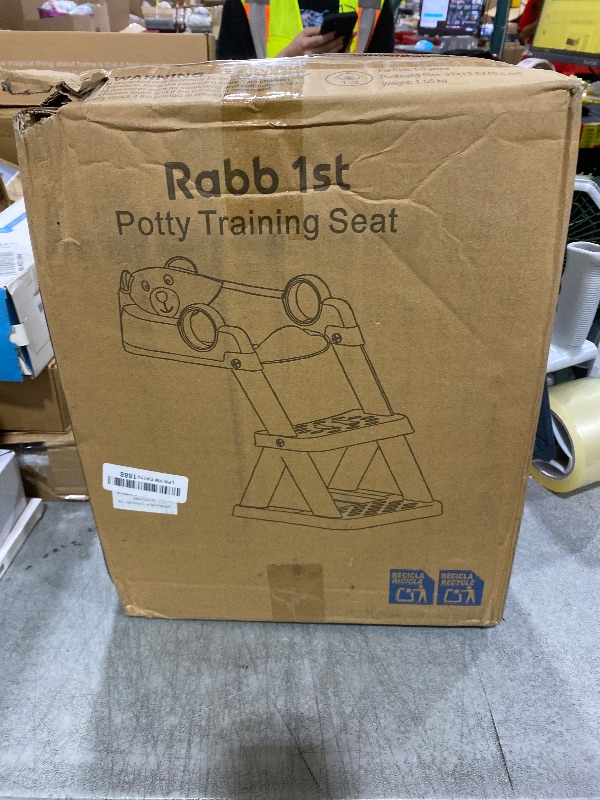 Photo 1 of Rabb 1st Potty Training Seat, Upgrade Toddler Toilet Seat for Kids Boys Girls, 2 in 1 Potty Training Toilet, Splash Guard Anti-Slip Pad Step Stool