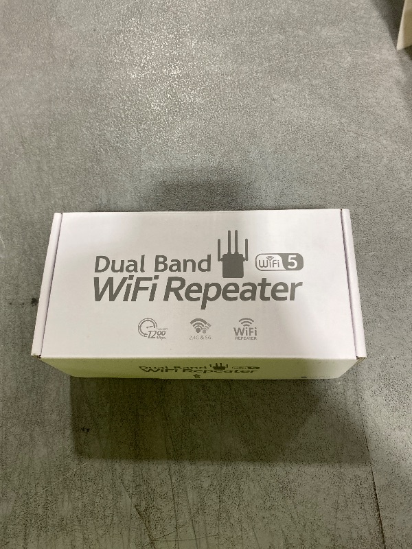 Photo 1 of AOOEPU WiFi Extender Signal Booster with 4 Antennas, WiFi Extender with 1200Mbps Dual - Band, WiFi Booster Stable 12880 Sq.ft 105 Devices Coverage, Wall - Plug Easy Setup Home WiFi Repeater