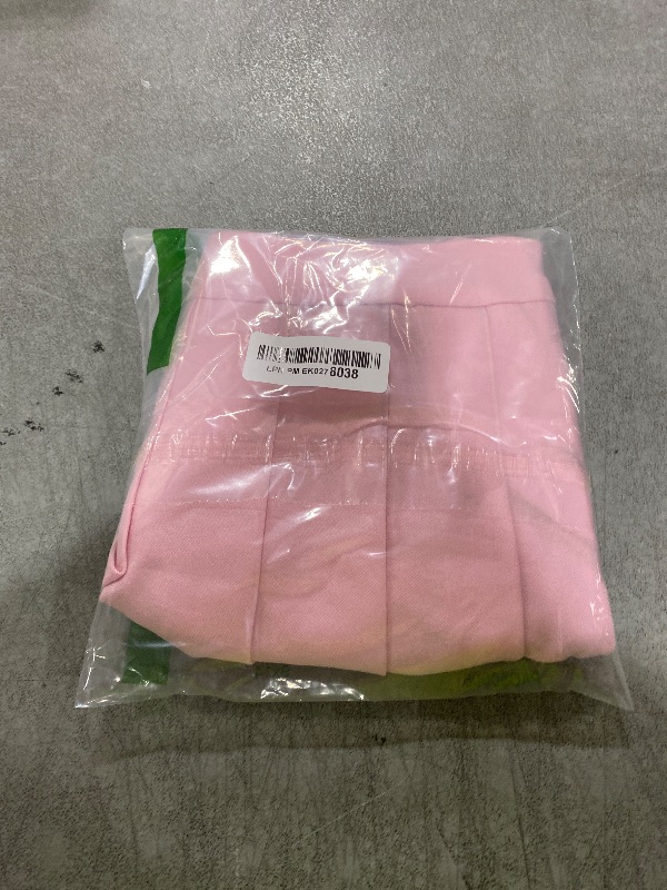 Photo 1 of ZHANCHTONG Women's High Waist A-Line Pleated Mini Skirt Short Tennis Skirt (Pink, XS)