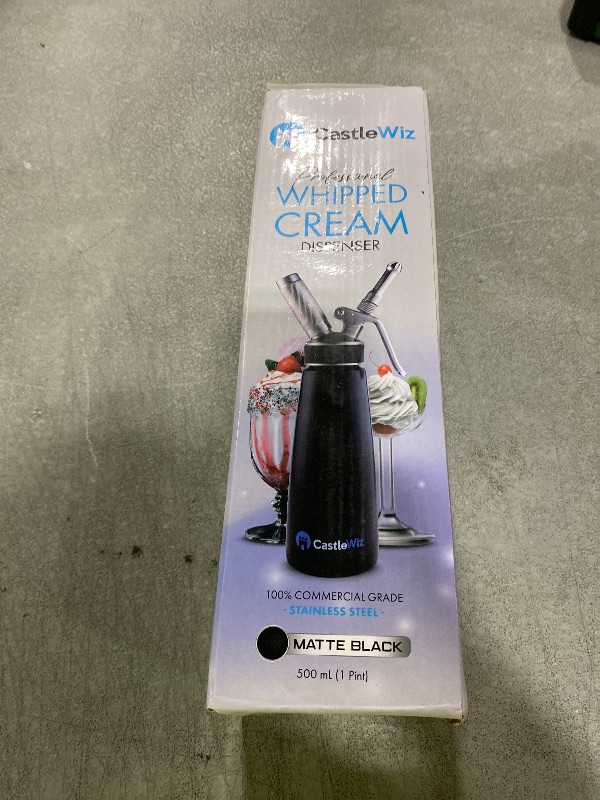 Photo 1 of Whipped Cream Dispenser - Ultra Durable Leak-Free Stainless Steel Whipping Cream Dispenser - 3 Decorating Tips & 2 Cleaning Brushes - 1 Gripping Sleeve - Whipped Cream Maker - 500mL / 1 Pint Canister