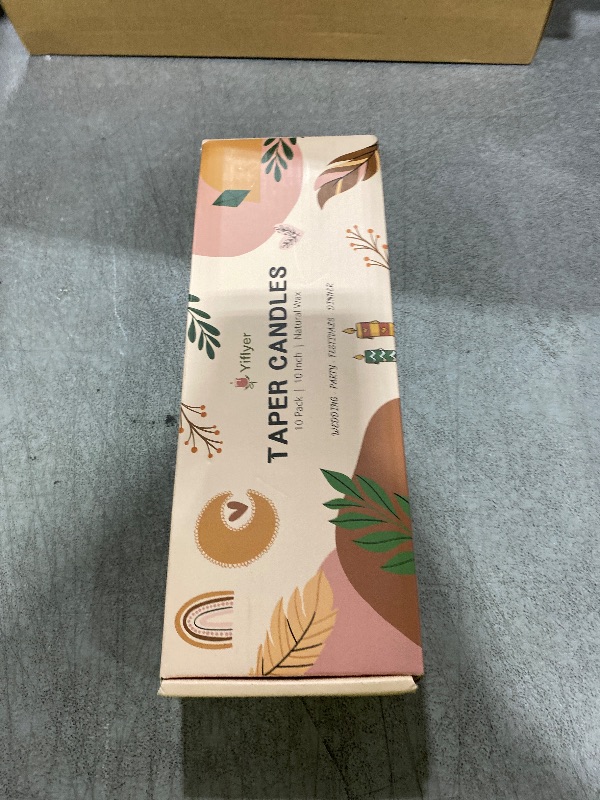 Photo 1 of 10 Inch Baby-Pink Taper Candles for Home Decoration, 10 Pack Unscented Candlesticks for Dinner Wedding Party, Smokeless and Dripless Candle Sticks