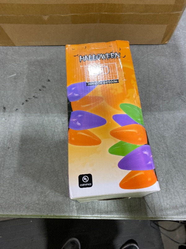 Photo 1 of HAYATA C7 Big Bulbs Classic Halloween Lights 50 LED 24ft Strawberry Purple&Orange&Green String Light - Fairy Lighting for Outdoor, Indoor, Garden, Yard, Party, Home, Wreath, Garland,Decorations