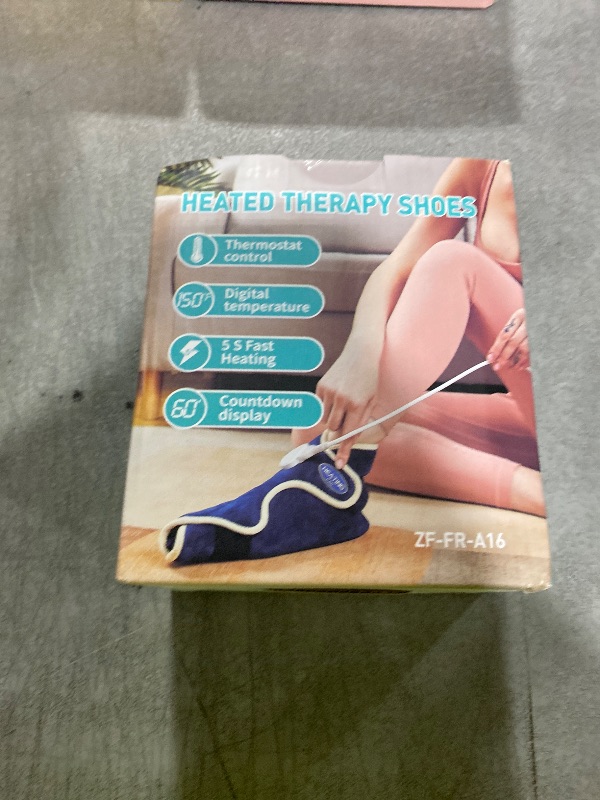 Photo 1 of 1 Pack Electric Heated Foot Ankle Warmer - Feet Heating Pad Deep-penetrating Heat for Achilles Tendinitis & Plantar Fasciitis - Auto Shut Off & 86-158? Foot Brace Women Men