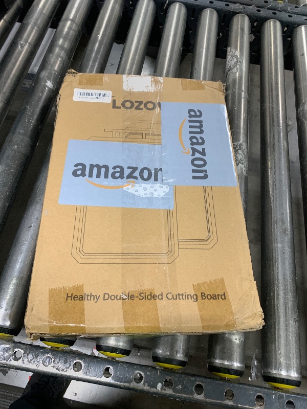 Photo 1 of LOZOVIN Double-Sided Titanium&Wheat straw PP Cutting Board,Large Chopping Board for kitchen,Non Toxic Cutting Board for Meat and Vegetables,Black,16"*11"