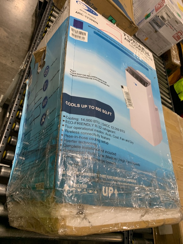 Photo 1 of Whynter ARC-1230WN 14,000 BTU (12,000 BTU SACC) NEX Inverter Dual Hose Cooling Portable Air Conditioner, Dehumidifier, and Fan with Smart Wi-Fi, Up to 600 sq ft in White