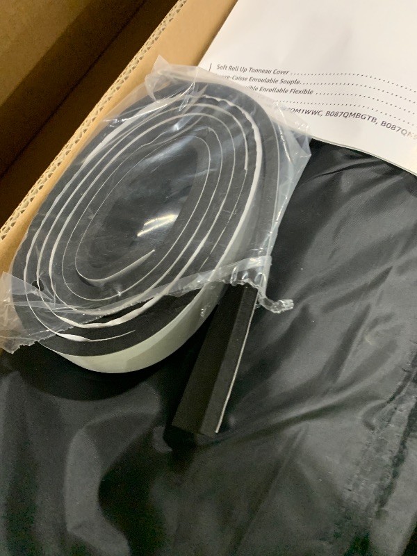 Photo 1 of Missing all hardware and reels--------------------------------------------Amazon Basics Soft Roll Up 5.8 feet Truck Bed Tonneau Cover for 2014-2019 Chevy Silverado, GMC Sierra 1500, Fleetside