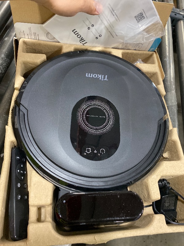 Photo 1 of Tikom Robot Vacuum and Mop Combo, 5000Pa Robotic Vacuum Cleaner, 150 Min Max, App & Remote Control, Ideal for Hard Floor, Carpet, Pet Hair, Self-Charge(G8000 Max)