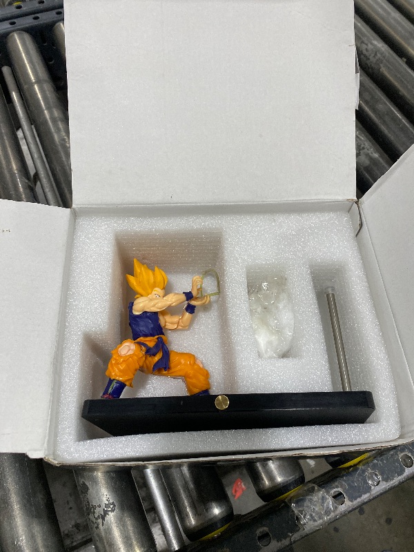 Photo 1 of CBKSUHBADE Super Saiyan Night Light, LED Wave Effect, Magnetic Display Stand Blue