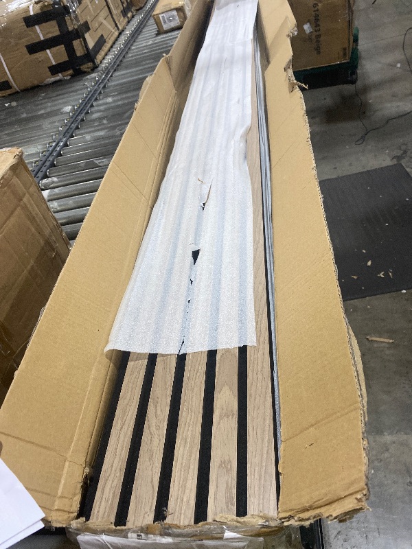 Photo 1 of Wood Panels for wall - Oak Acoustic Wall Panels - 6PK Wall Wood Panels - 94.49" x 12"- Soundproof Wood Wall Panels for Decor - Acoustic Slat Wood Wall Panels for Interior decoration of Walls
