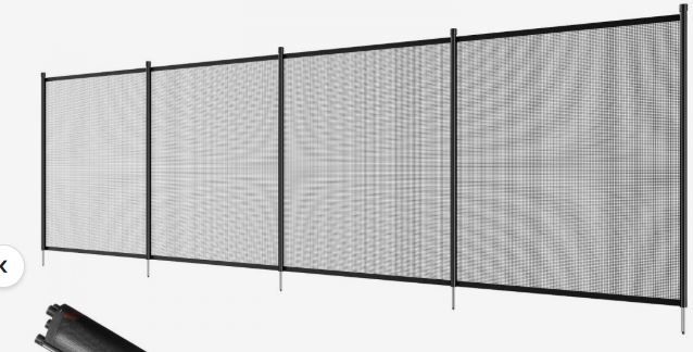 Photo 1 of VEVOR Pool Fence, 4 x 12 FT Pool Fences for Inground Pools, Removable Child Safety Pool Fencing, Easy DIY Installation Swimming Pool Fence, 340gms Teslin PVC Pool Fence Mesh Protects Kids and Pets
