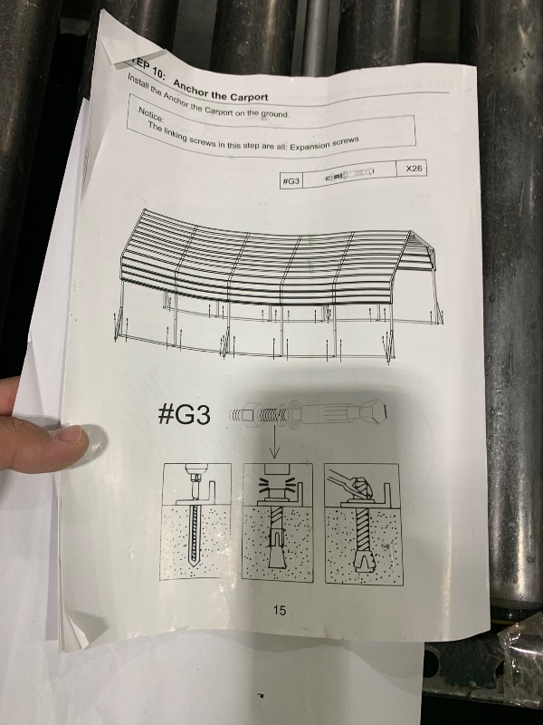 Photo 1 of GarveeLife 13'x26'x11' Oversized Metal Carport, Steel Heavy Duty Car Ports for All-Weather, Tall Carport for Full-Size Pickup Trucks, Boats, and Tractors, N.W. 780 Lbs