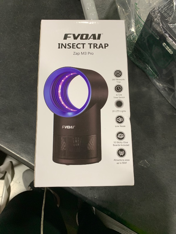 Photo 1 of Fruit Fly Trap for Indoors, Fly Traps Indoor for Home Gnat Traps House Indoor, Bugs Trap with Time Setting, 10 Sticky Glue Boards Black