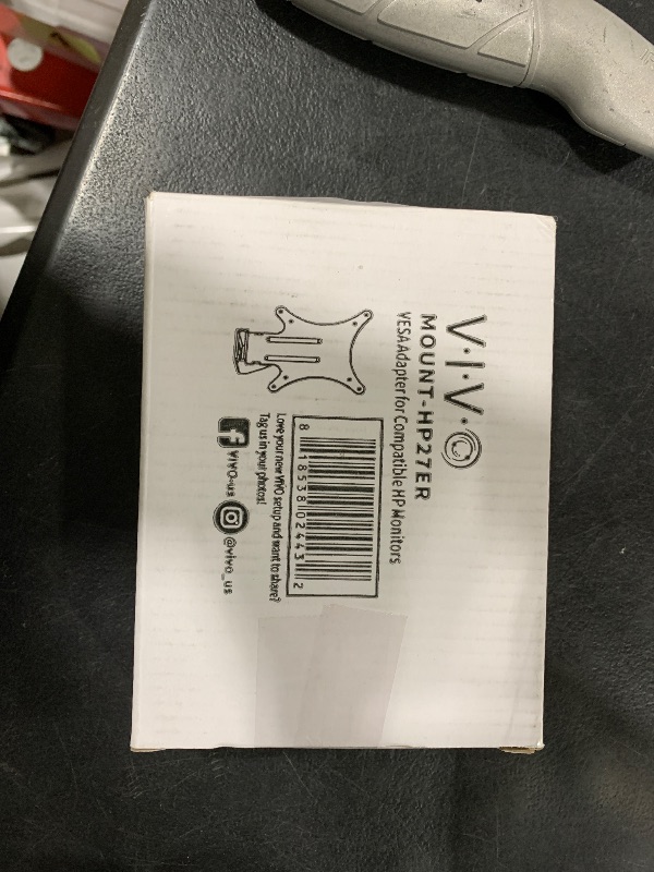 Photo 1 of VIVO Quick Attach VESA Adapter Designed for HP Monitors 27er, 27es, 27ea, 25er, 25es, 24ea, 24es, 23er, 23es, 22er, 22es, 22f, 23f, 24f, 25f, 27f, 27fw VESA 75x75m and 100x100mm, MOUNT-HP27ER