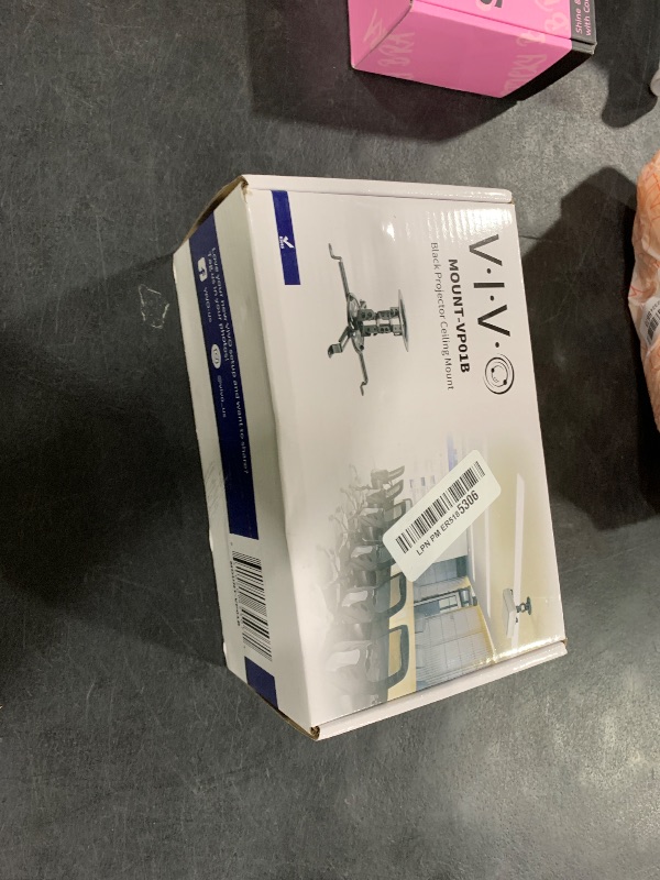 Photo 1 of VIVO Universal Adjustable Ceiling Projector Mount for Regular and Mini Projectors, Projection Mount with Extending Arms, Black, MOUNT-VP01B