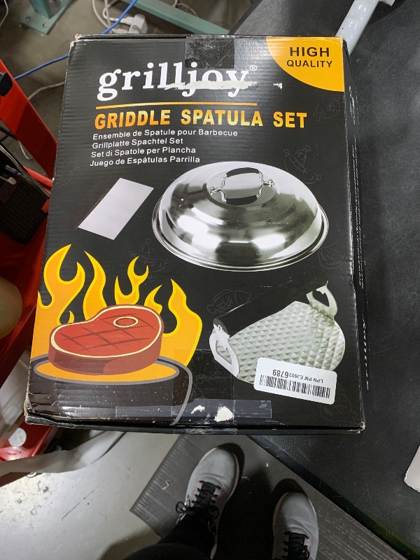 Photo 1 of Grilljoy 46PC Griddle Accessories Set with Robust Plastic Handle, All-in-One Griddle Tools Kit for Flat Top Grills Teppanyaki Hibachi, Stainless Steel Grill Spatula Kit for Outdoor Camping Grilling
