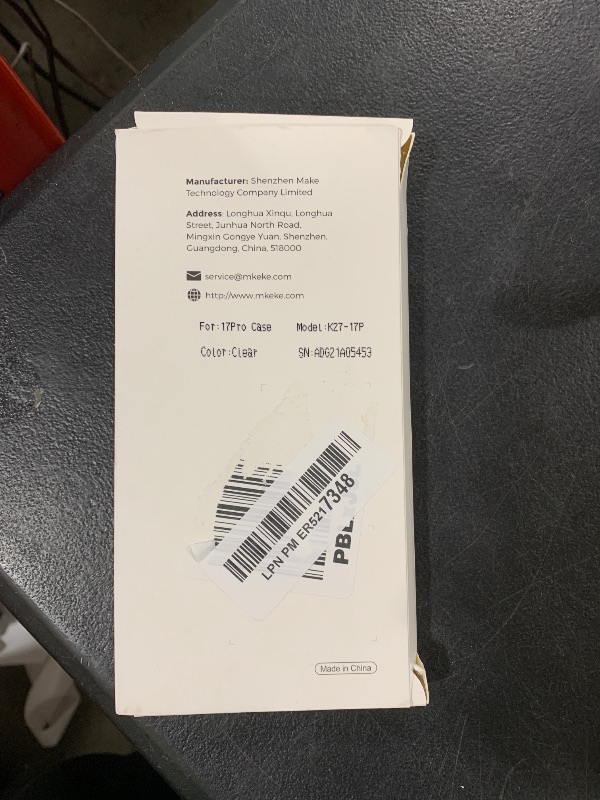 Photo 1 of iPhone 17Pro case, clear