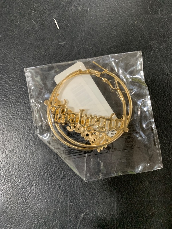 Photo 1 of "BABYGIRL" HOOPS