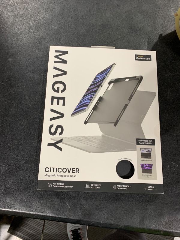 Photo 1 of MAGEASY CitiCover for iPad Pro 12.9" Case with Pencil Holder - Compatible with Magic Keyboard & Smart Keyboard Folio, Premium Vegan Leather, Fit 2021-2022 iPad Pro 12.9" 5th Gen & 6th Gen