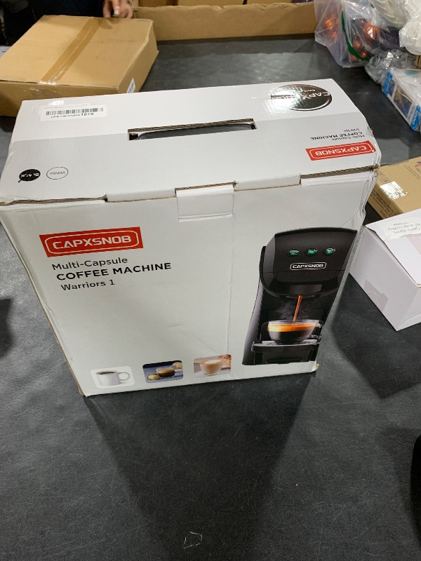 Photo 1 of Warriors1 Single Serve Coffee Maker for Keurig K Cup, Espresso Machine for Nespresso Original, Dolce Gusto Pods, Ground Coffee, Cappuccino & Latte Coffee Machine, 20 Bar Espresso Maker, 3 Brew Sizes