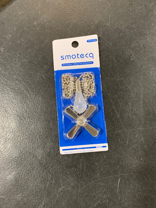 Photo 1 of SmoTecQ Ceiling Fan Pull Chain, 24-inch Extra Long Extension Cord - Silver