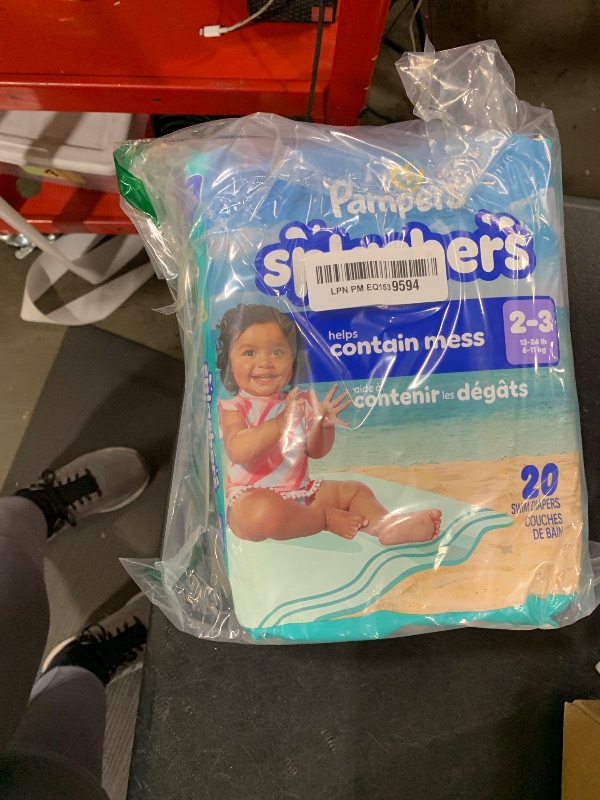 Photo 1 of Pampers Swim Diapers - Splashers - Size 2-3, 20 Count, Gap-Free Disposable Baby Swimming Pants