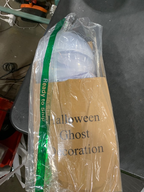 Photo 1 of 2 Packs Halloween Decorations Outdoor, 5 FT USB Powered Ghost Decor Kit with Remote Controlled String Lights, Easy Assemble Ghosts Halloween Decorations for Front Door Porch Yard