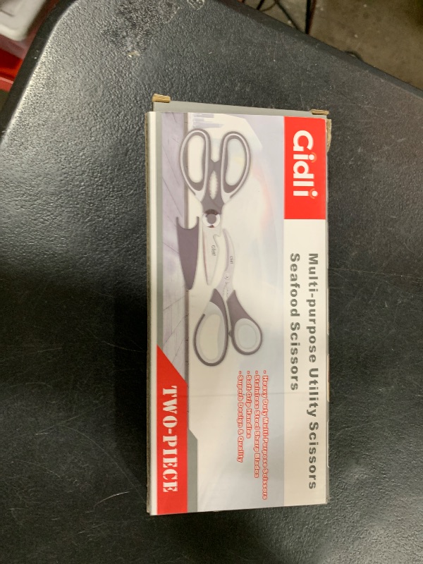 Photo 1 of Kitchen Shears by Gidli - Liftime Replacement Warranty* - Includes Seafood Scissors As a Bonus - Heavy Duty Utility Stainless Steel All Purpose Ultra Sharp Scissors for Food/Cooking