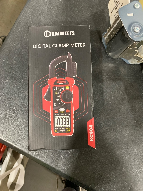 Photo 1 of KAIWEETS Digital Clamp Meter Multimeter with D-Shaped Jaw for AC/DC Current & Voltage, Auto-ranging 4000 Counts Voltage Tester with Flashlight Backlight, Measuring Temperature Continuity Diode NCV