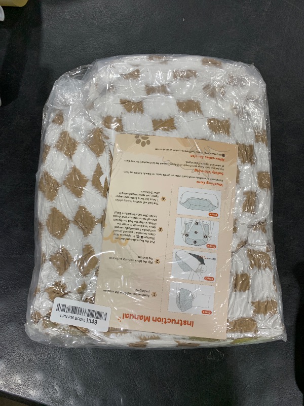 Photo 1 of JOEJOY Dog Bed for Large Medium Small Dogs - Rectangle Orthopedic Dog Sofa Bed, Cute Modern Puppy Bed with Jacquard Shaggy Plush & Anti Slip Bottom, 35x25x10inches, Brown