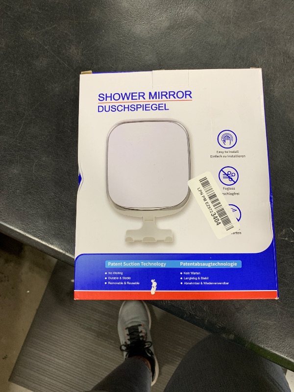 Photo 1 of TAILI Shower Mirror Fogless for Shaving, Anti Fog Shaving Mirror with Razor Holder NO-Drilling,Removable,Shatterproof & Waterproof,Wall Mounted Bathroom Accessories with Powerful Suction(White)