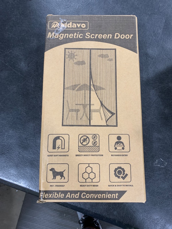 Photo 1 of Magnetic Screen Door, Fit Door Size 35 x 80 Inches, Screen Doors with Magnets, Pet & Kid Friendly?Works with Front Doors, Sliding Doors ?Black