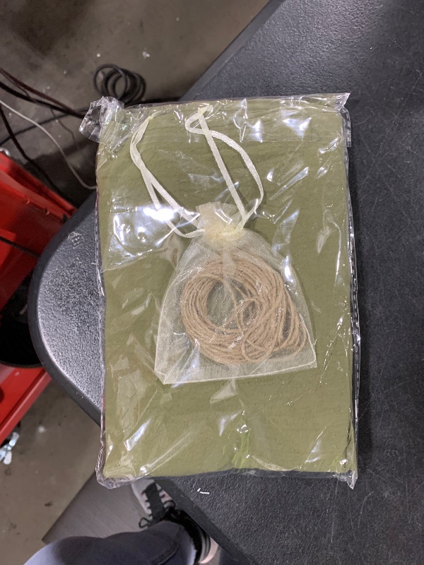 Photo 1 of THICK COTTON NAPKINS, SET OF 4, OLIVE GREEN COLOR