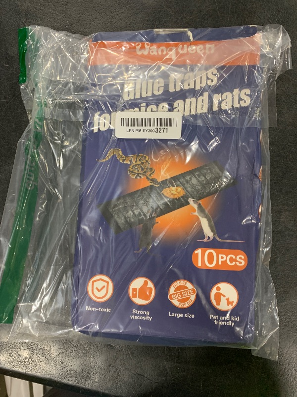 Photo 1 of 10 Pack Sticky Mouse Trap, Super Large 47.2 * 11'' Glue Traps for Mice, Peanut Taste Pheromone Rats Traps Indoor for Home, Rodent Snakes Spiders Roaches