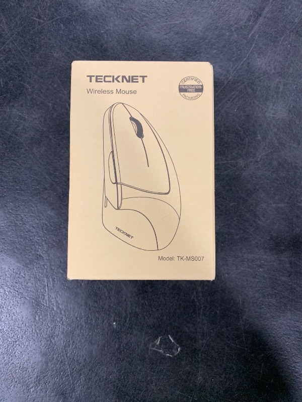 Photo 1 of TECKNET Ergonomic Mouse, Wireless Bluetooth Vertical Mouse, 4800 DPI Optical Tracking, 6 Adjustable DPI, Quiet Clicks, 2.4GHz with USB A Receiver, 12 Months Battery, 6 Buttons, Wide Compatibility