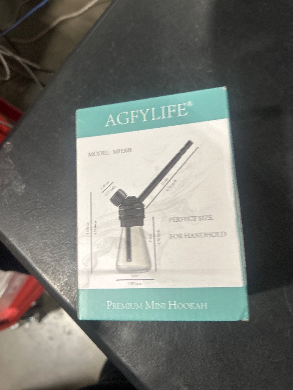 Photo 1 of AGFYLIFE Portable Hookah Set for Travel - Premium Aluminum Mini Glass Hookah Handheld