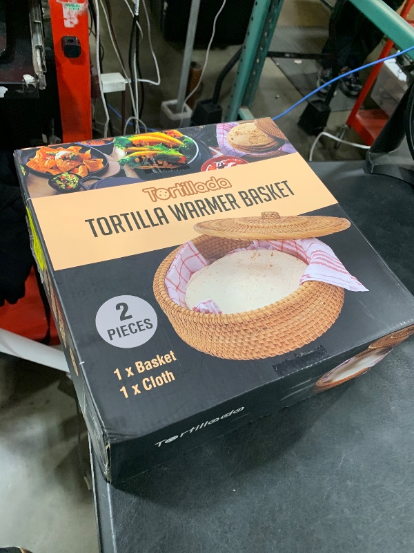 Photo 1 of Tortillada - 10 Inches Tortilla Warmer/handcrafted basket made of rattan incl. 100% cotton towel