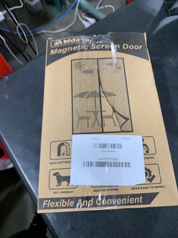 Photo 1 of Magnetic Screen Door,Screen Door Mesh,Keep Bugs Out, Easy Install Works with Front Doors, Sliding Doors,Fit Door Size 72 x 80 Inches Black