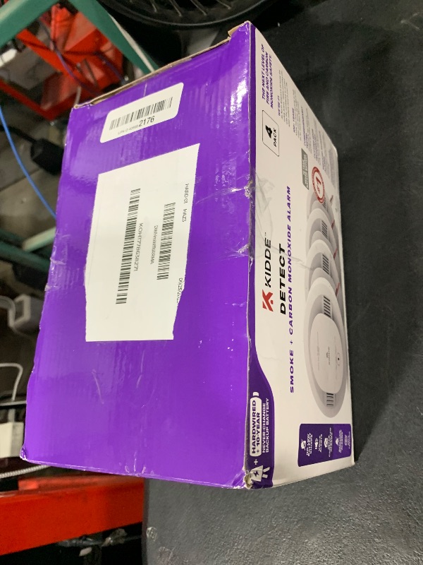 Photo 1 of Kidde Hardwired Smoke & Carbon Monoxide Detector, 10-Year Battery Backup, Voice Alerts, Interconnectable LED Warning Light Indicators, 4 Pack