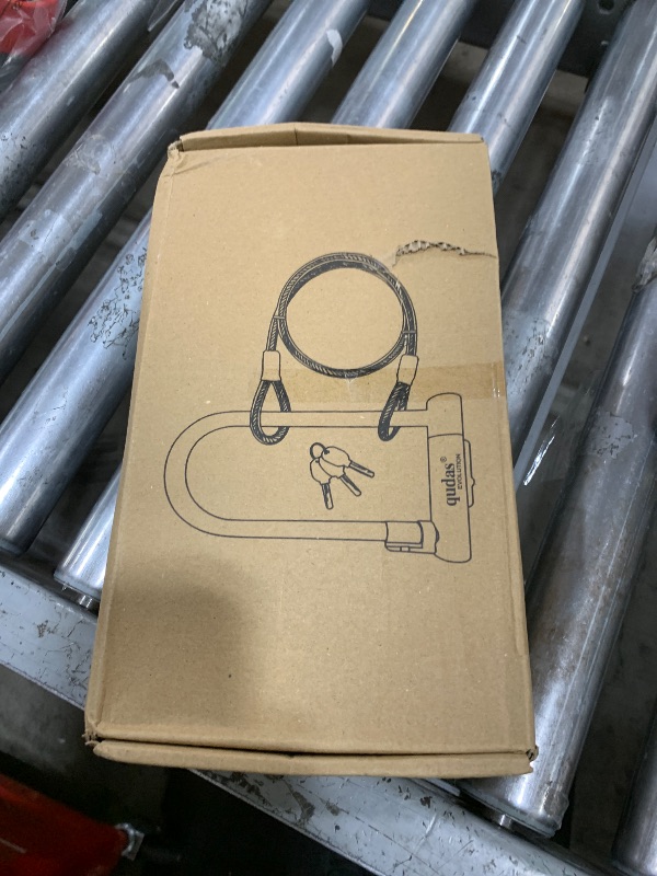 Photo 1 of Heavy Duty Bike U Lock German Brand Anti-Theft 4ft/1.2m Cable, Bicycle Sturdy Mounting Bracket with Protective Silicone and Waterproof Sliding Cover for Mountain Bikes, Ebikes, Scooters (Long Lock)