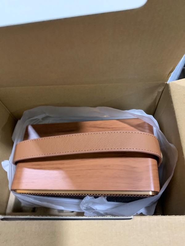 Photo 1 of Edifier Retro Wood Bluetooth Speaker, Wireless Portable Speakers with 40W Hi-Res Audio, Stereo Pairing ConneX App, USB and TF Card Brown